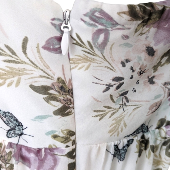 Torrid Floral Maxi Dress Gown Cross Neck Halter Womens 26 Special Occasion - Picture 8 of 15